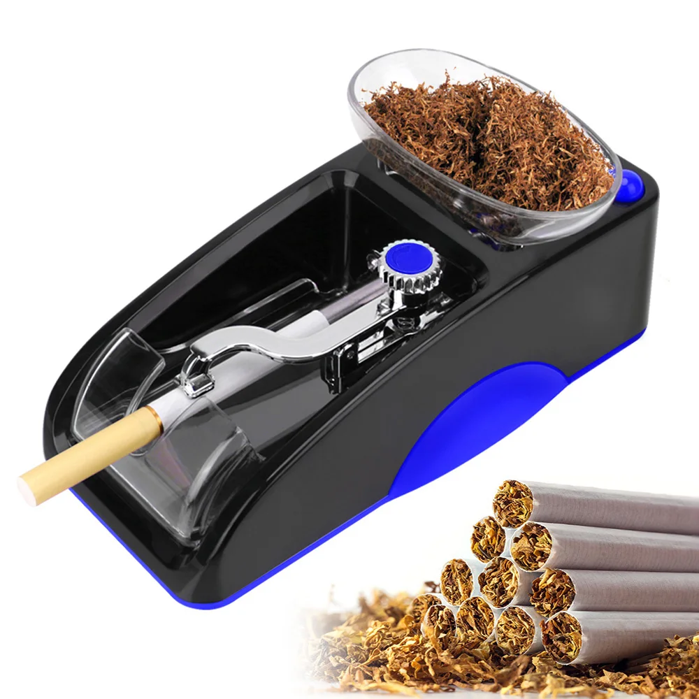 EU/US Plug Automatic Cigarette Rolling Machine Tobacco Injector Maker Electric Filling Stuffing Winding Tool Smoking Accessories