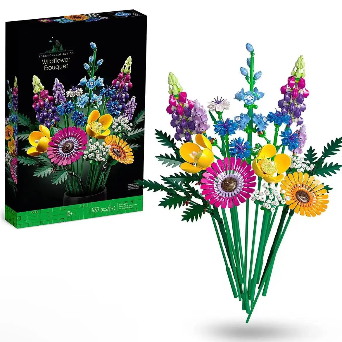 

10313 Wildflower Bouquet Flowers 10314 Dried Flower Centerpiece Building Block Bricks Toy Plant Potted Gift Kids Set