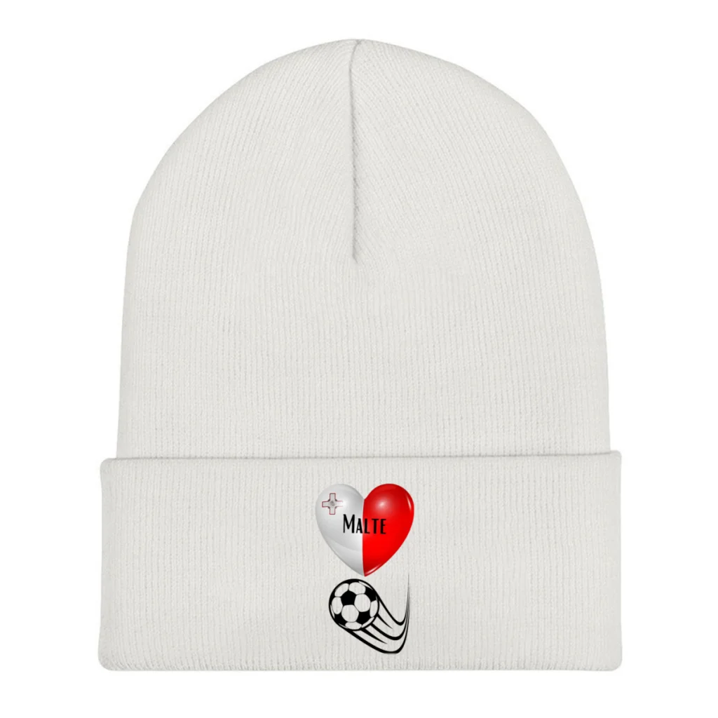 

Euro Football Skullies Beanies Caps Football Malta Knitted Winter Warm Bonnet Hats Unisex Ski Cap