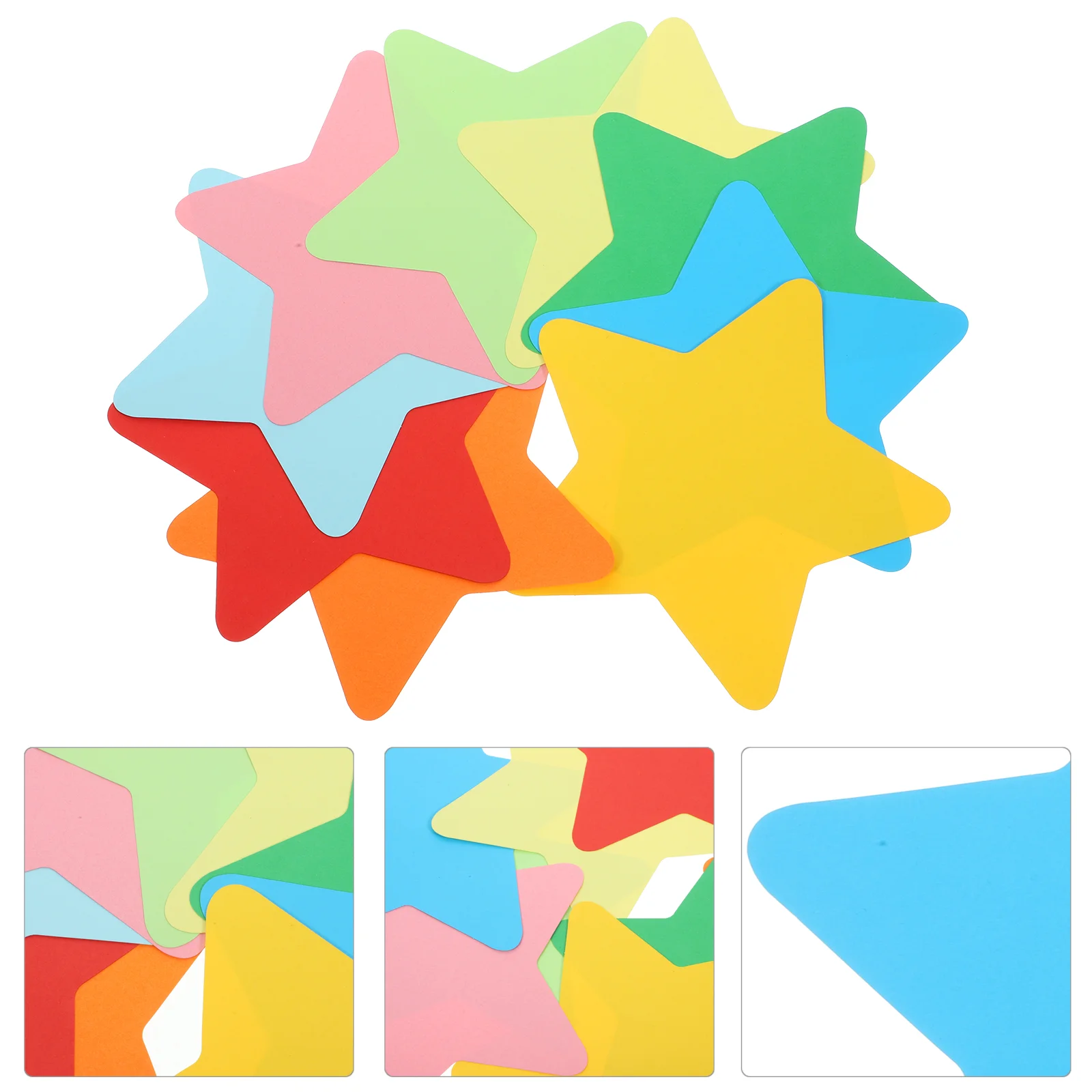 

90 Sheets Star Paper Cutting Paper-cut Classroom Label Sticker Pentagram Stickers Kids Decors School Reward Adults