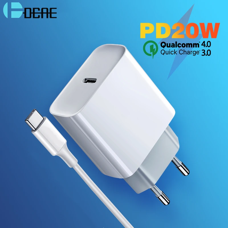 

20W PD USB C Charger For iPhone 13 12 QC4.0 QC3.0 Quick Charge Type C to C Cable Phone Fast Charging Adapter for Samsung S22 S21