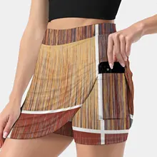 A Swipe Of The Paint Brush WomenS Fashion Sporting Skirt With Pockets Tennis Golf Running Skirts Stripes Pattern Aesthetic