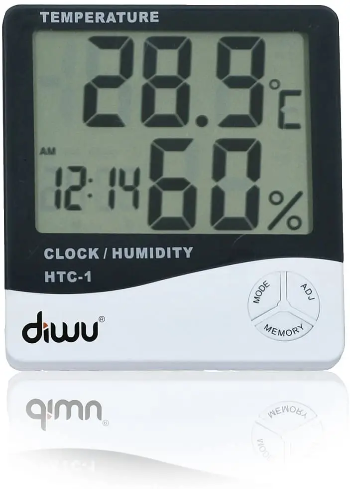 

Diwu HTC-1 Clock Moisture Meter and Thermometer