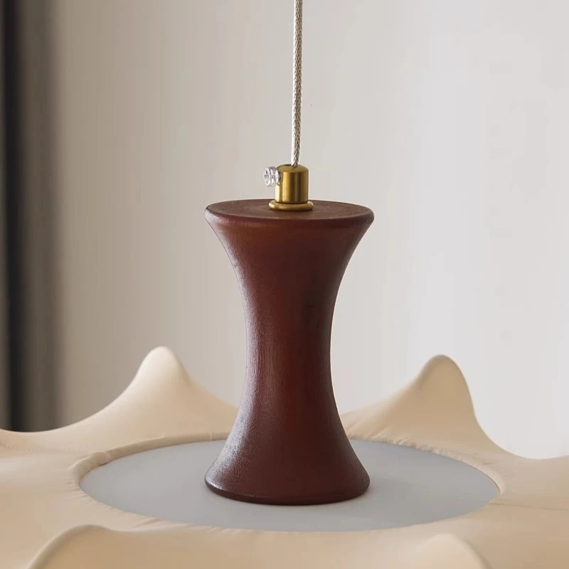 Винтажный подвесной светильник середины века ретро шелковый для гостиной