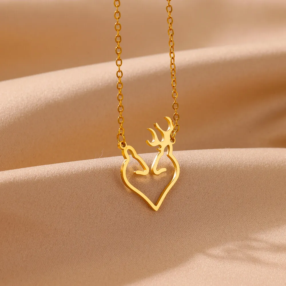 Золотого цвета из нержавеющей стали с геометрическим рисунком Луны для женщин и