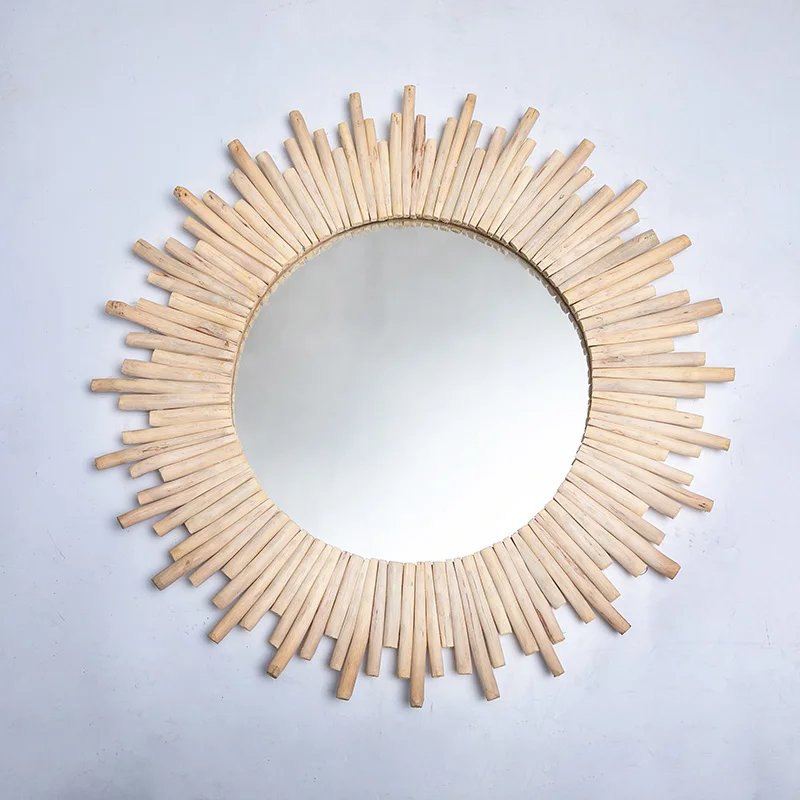 

Зеркало макраме, украшение для дома, настенное роскошное украшение для гостиной, элегантное кавайное украшение для комнаты XF147YH