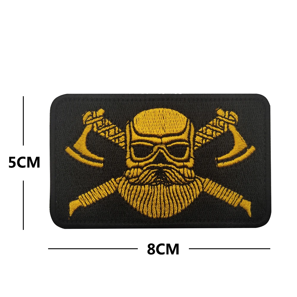 Двойной топор викингов Emrboidery Тактический поливинилхлоридный резиновый