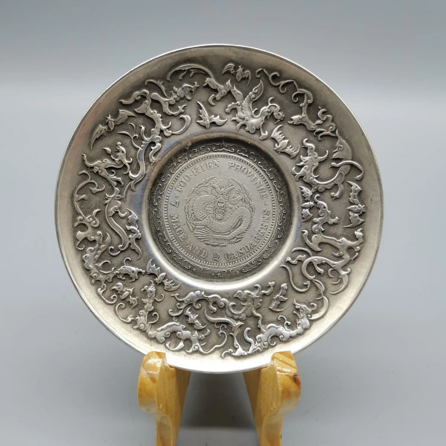 

Коллекция китайский Тибетский серебристый SculptureGood Дракон Удачи металлические изделия для украшения комнаты домашний подарок