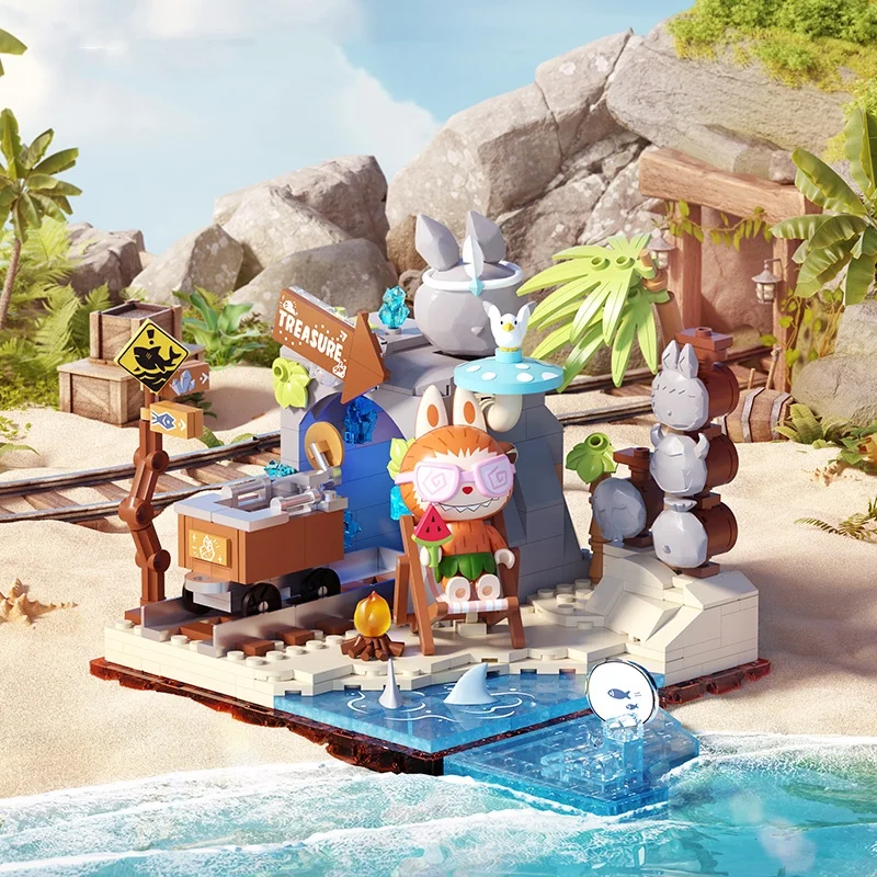 Аниме-фигурка подлинная Labubu The Monsters Forest Secret Base Series украшение для рабочего стола