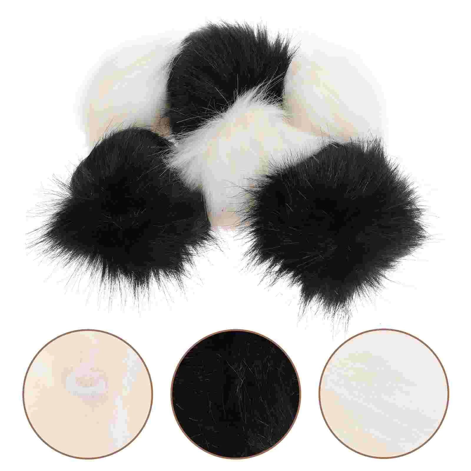 

6pcs Decorative Artificial Fur Fluffy Pom Poms Pom Poms DIY Craft Pendants Key Chains Accessories Fluffy Pom Poms