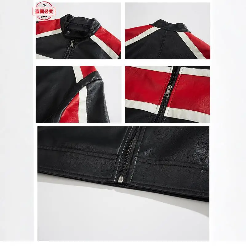 Ford Mustang LOGO потертая куртка из искусственной кожи ветрозащитная мужская