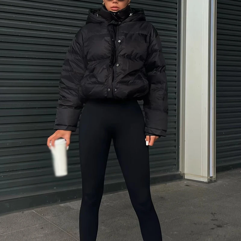 

Winter Thick Warm Parkas Padded Streetwear Baseball Uniform Oversized Woman Coats Loose Women Fashion Bomber Jackets New