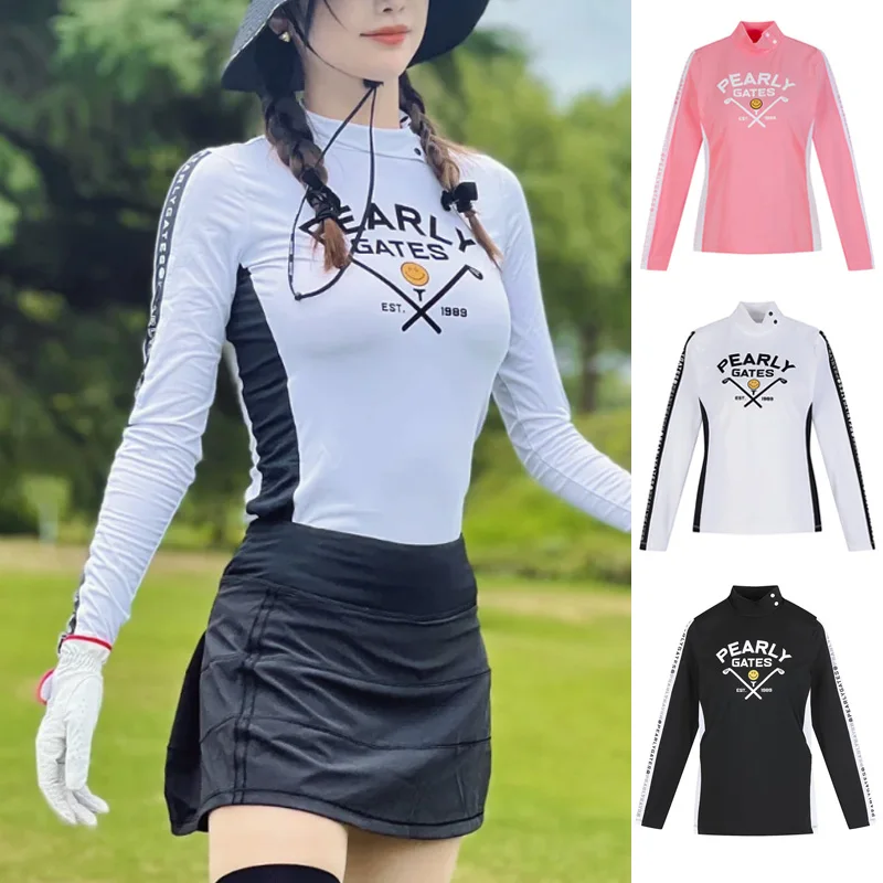 

Женская рубашка с длинным рукавом и подкладкой для гольфа, быстросохнущая Спортивная одежда для отдыха на открытом воздухе, шелковая Солнцезащитная эластичная футболка