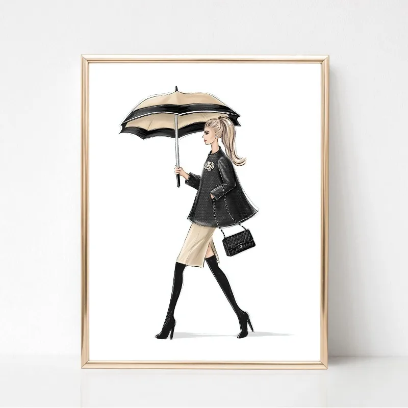 

Современная иллюстрация девушек на холсте