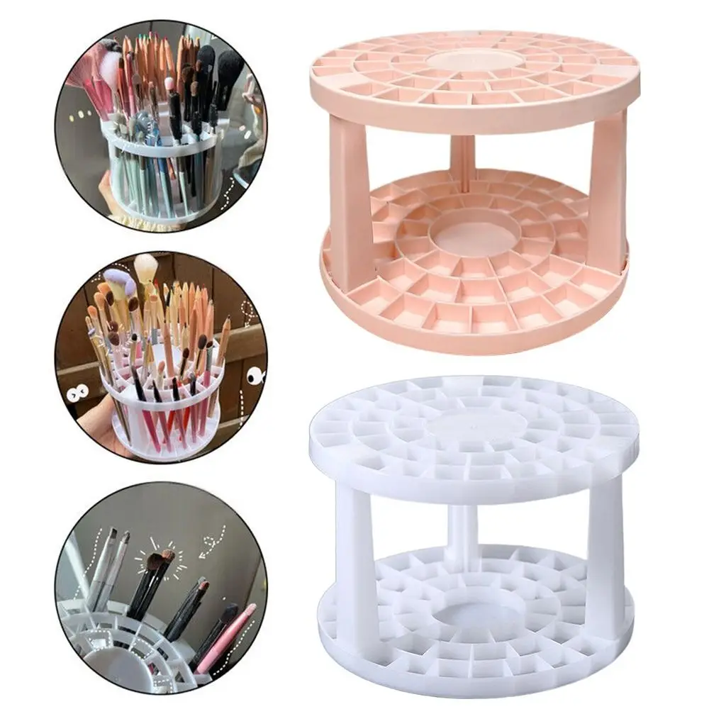 

Folding Multi-hole Desk Organizer Multi-function Makeup Brushes Holder Cosmetic Storage Pen Storage Rack Insertion Rack