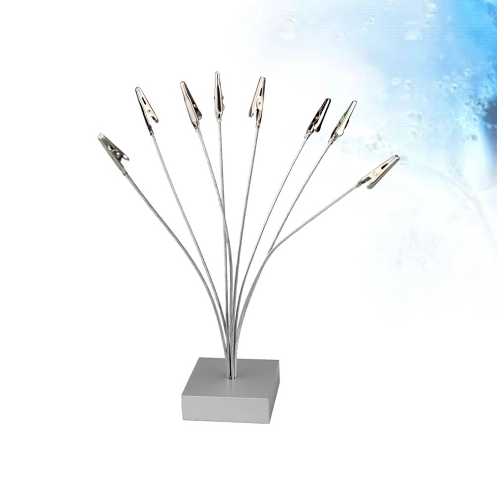 

Photo Holder Stand Desktop Photo Holder Picture Stand Tree with Metal Clips Creative Photo Display Stand (8 Clips)