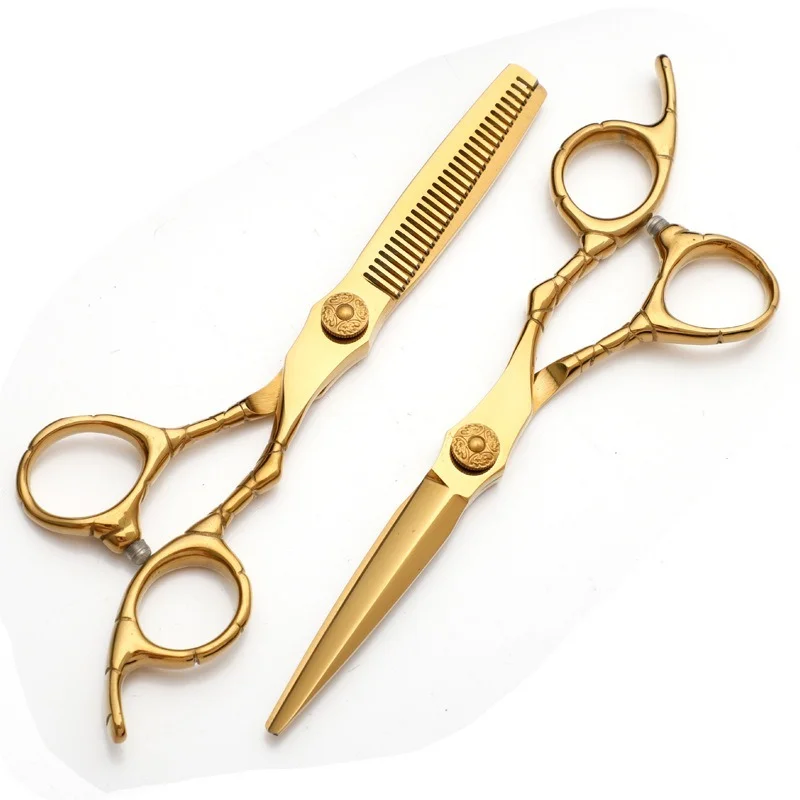 

Hair Scissors 5.5 6.0 Professional Hairdressing Scissors Thinning Barber Scissor Set Hair Cutting Scissors 440C Japan Steel 888#
