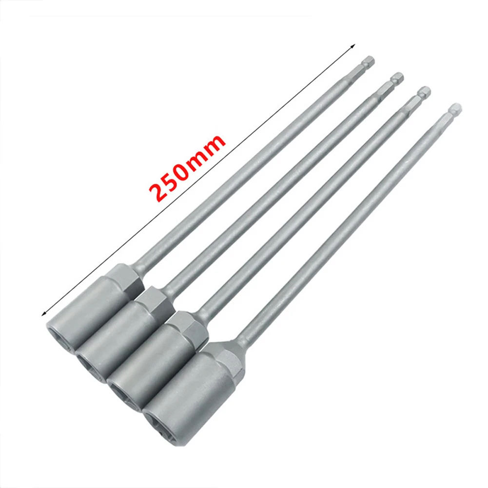 

1pc 250mm Hexagon Nut Driver Socket Wrench Impact Drill Bit Adapter Extension Sleeve 5.5-19mm Screw Driver For Power Tool