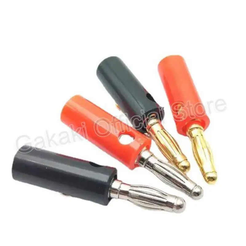 5 красных + черных 4 мм вилка-банан золотая пластина разъемы аудио динамик винт