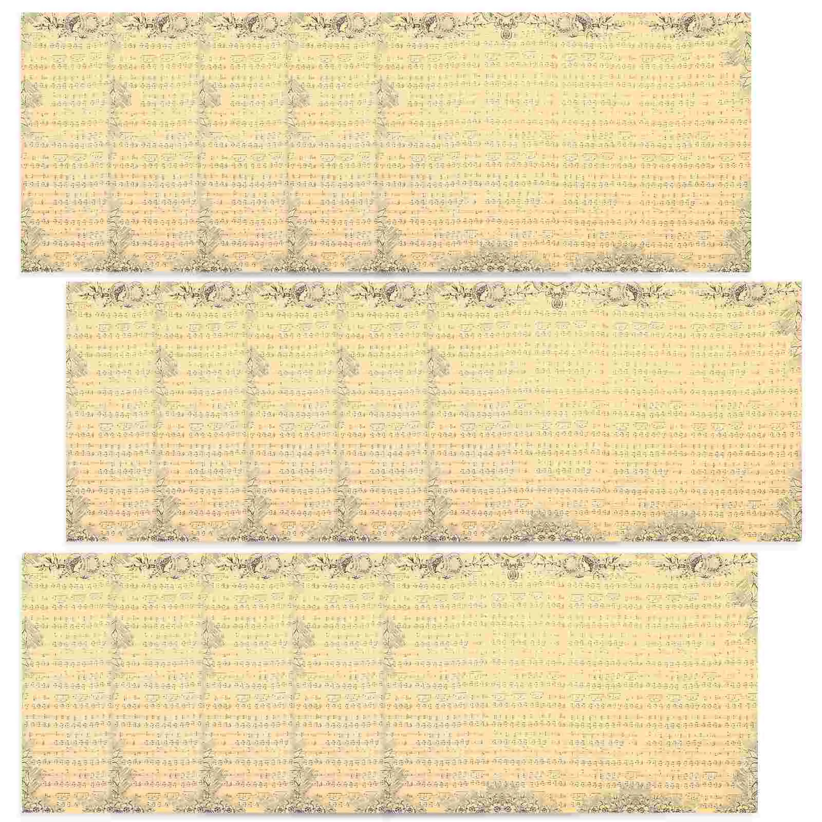 

20 Sheets of Flower Bouquet Wrapping Paper Floral Wrapping Paper Vintage Musical Note Wrapping Paper