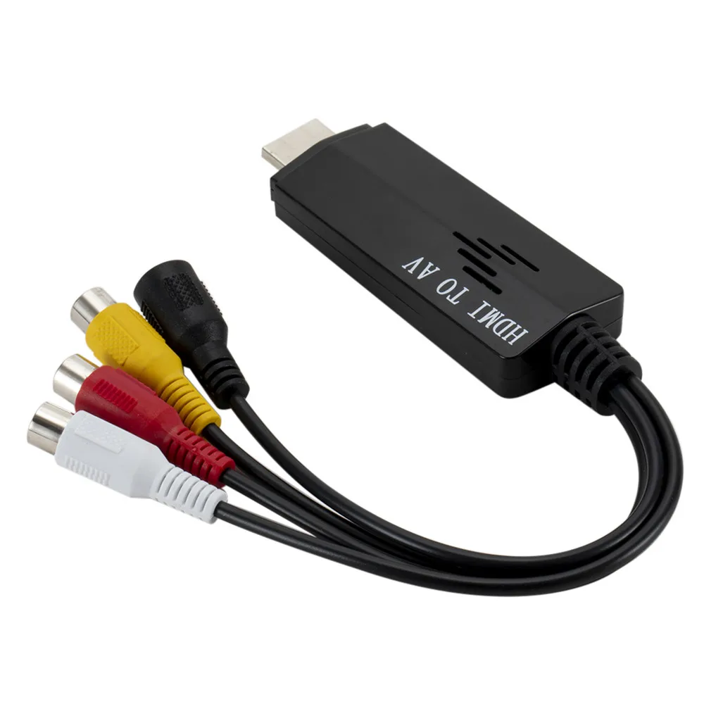 HDMI к 3RCA композитный AV/CVBS видео аудио конвертер HDMI2AV адаптер Поддержка NTSC/PAL для VCR