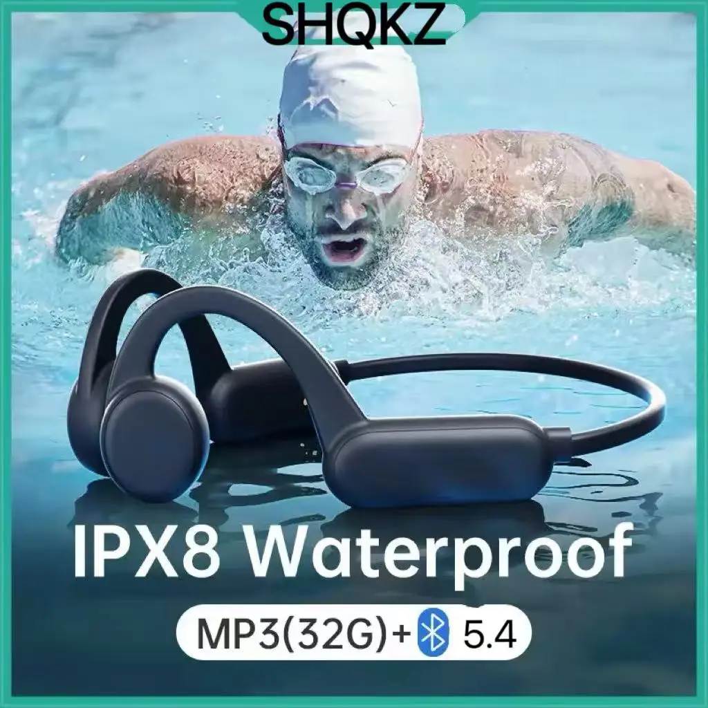 Shokz 오픈 스포츠용 무선 이어폰 뼈 전도 블루투스 IPX8 방수 헤드폰(32G RAM 포함) Mp3 음악 마이크