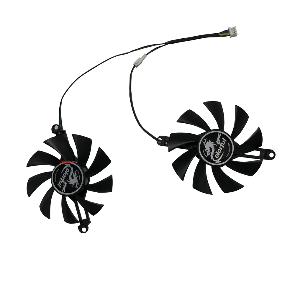 

2pcs/Set 85MM Diameter,GPU Cooler,Video Card Fan,For PARA ALSEYE RX580,For 51risc RX6600M,For Colorful P106,Replace FL8015 12VB