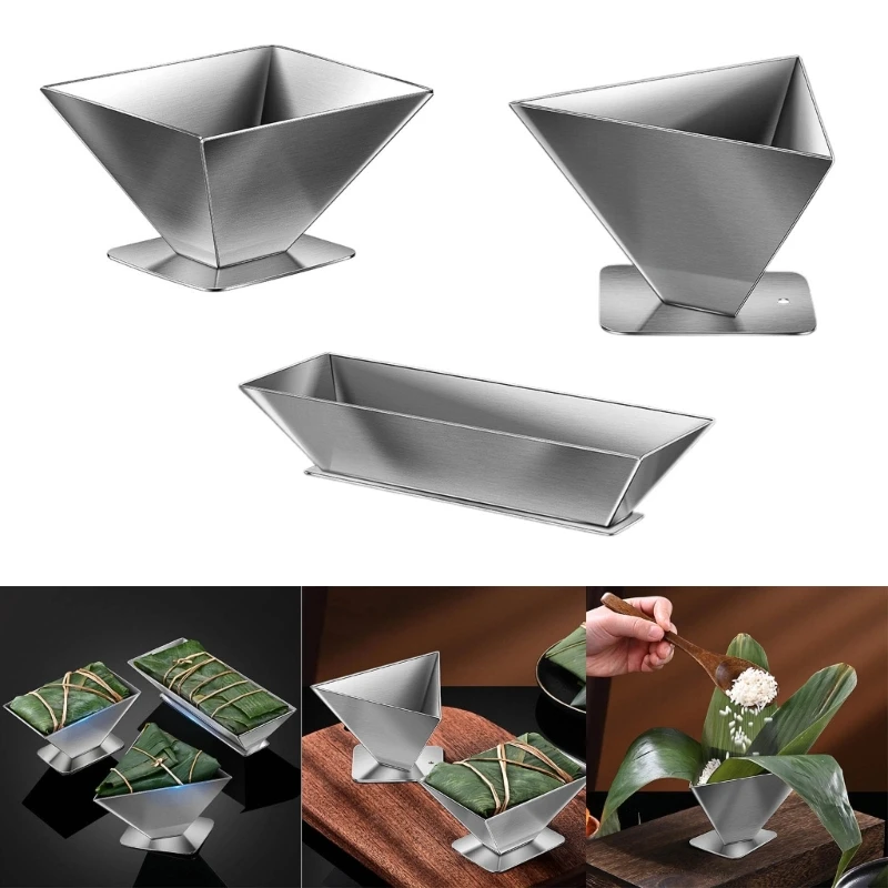 

Traditional Making Stainless Molds Triangular Steel Mold Chinese Rice Balls Dumplings Zongzi Rice Trapezoidal