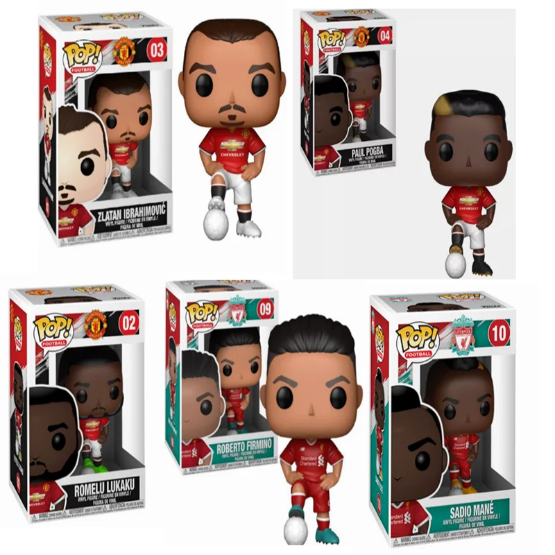 Funko pop Manchester United &amp Liverpool Firmino Sadio Manet Mohamed Salah Златан Ибрагимович Погба фигурка