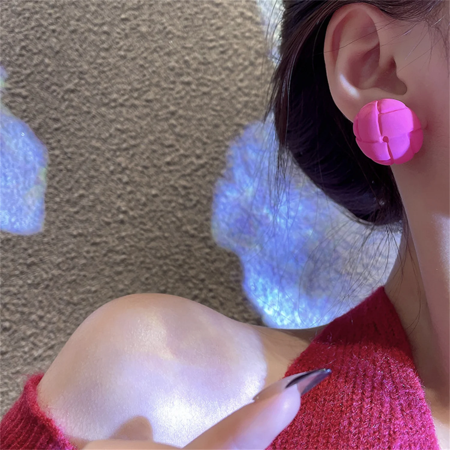 

Earring For Women Acrylic Fashion Drop Cute Gift Cookies Food Donuts Round Earrings Girls Sweet Candy Color Fashion Earring Stud