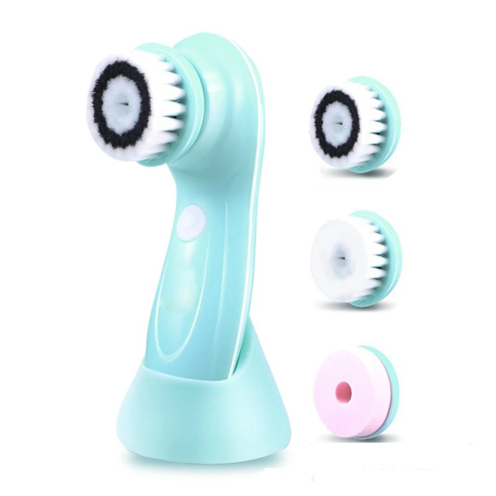 Ultrasonic Cleaner Electric Cleansing Brush 3 in 1 Face Massagers Sonic Rotating Cleansing Brush
