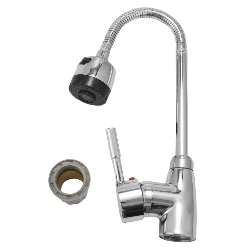 

HOT SALE New Zinc Alloy 360 Degree Rotatable Hot Cold Mixer Tap Kitchen Wash Basin Faucet Single Handle