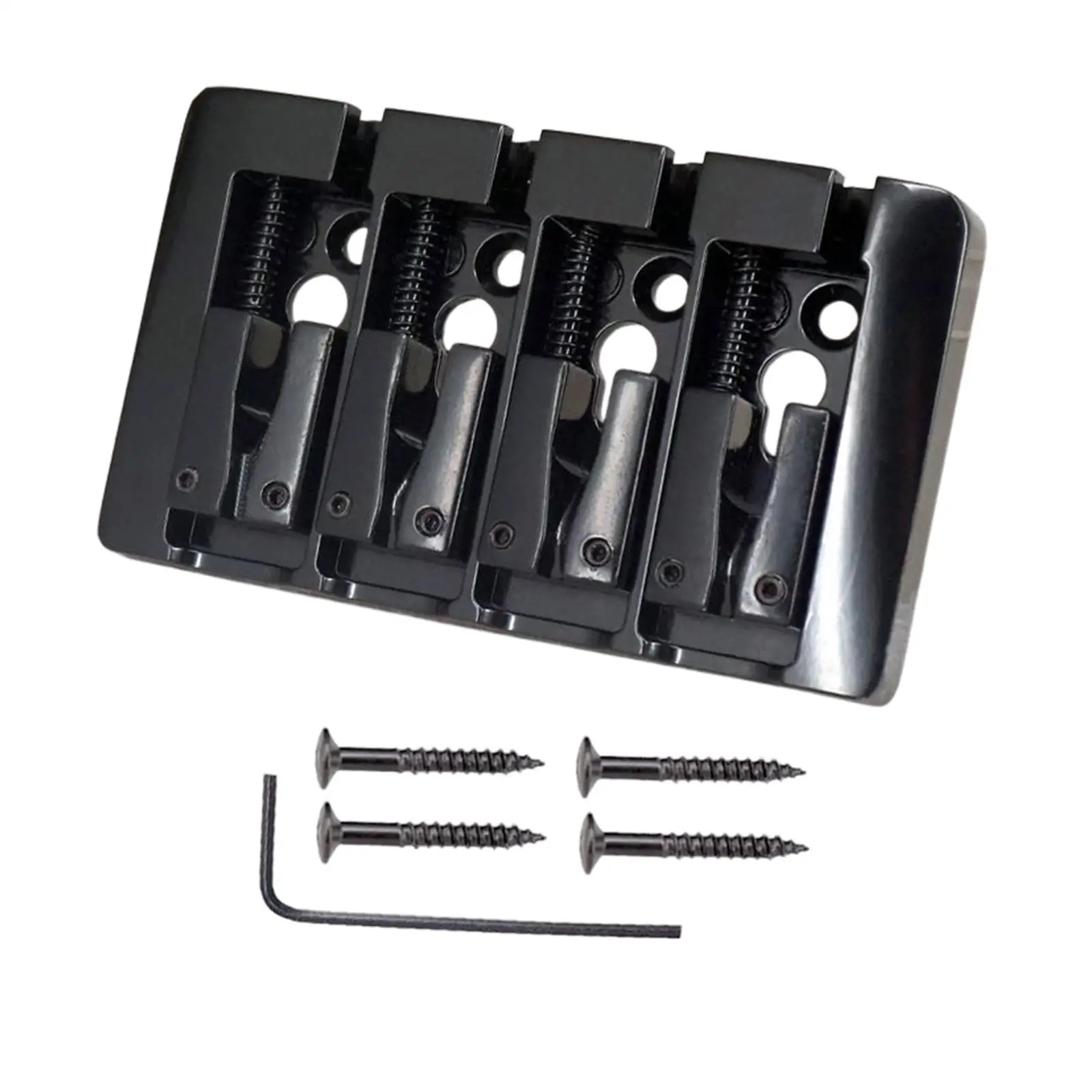 

Heavy Duty 4 String Saddle Electric Bass Bridge for Musical Instruments Accs