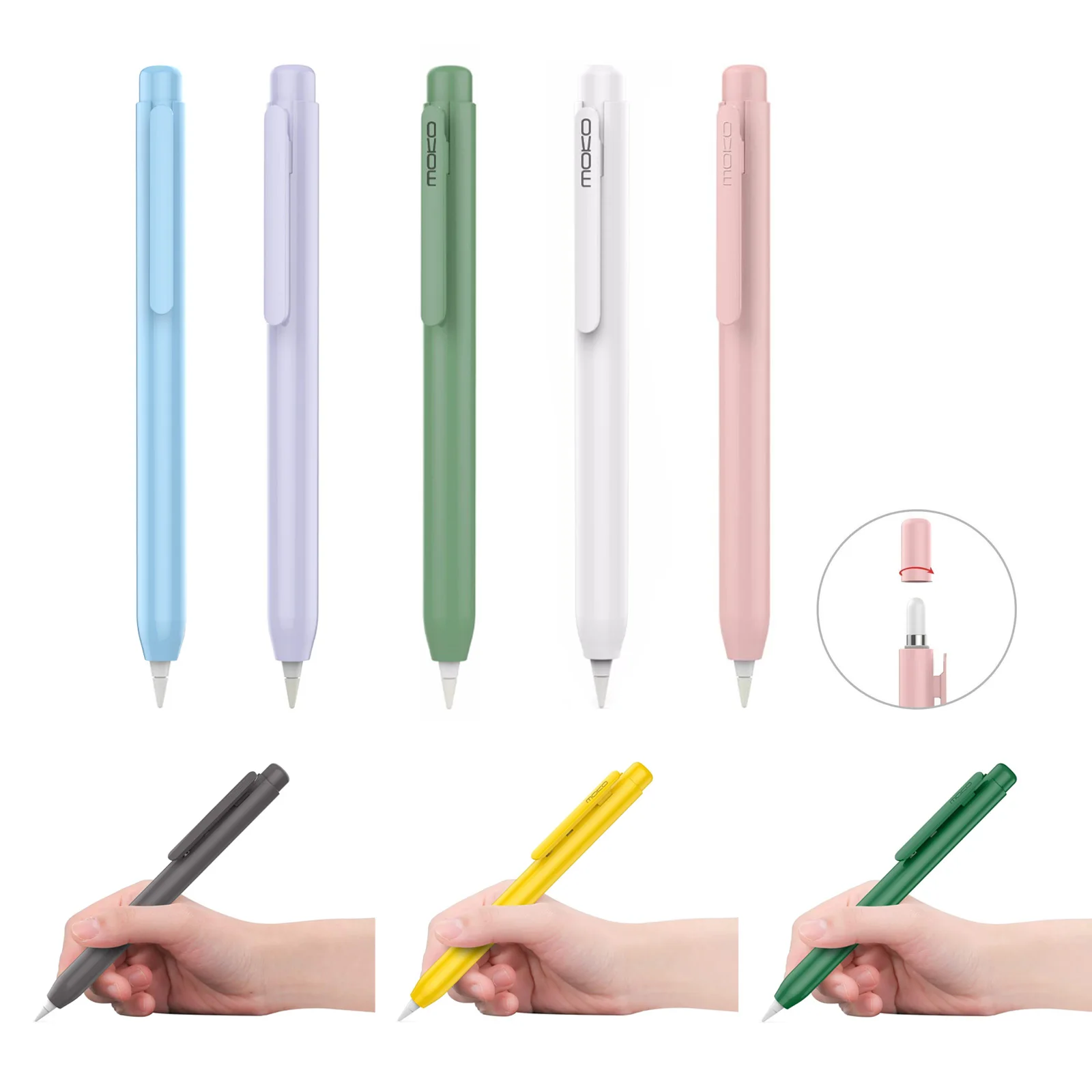 Cases For Apple Pencil 1 Retractable Tip Cap For Ipad Stylus Pen Sleeve Pencil Case For Apple Tablet Pen 1