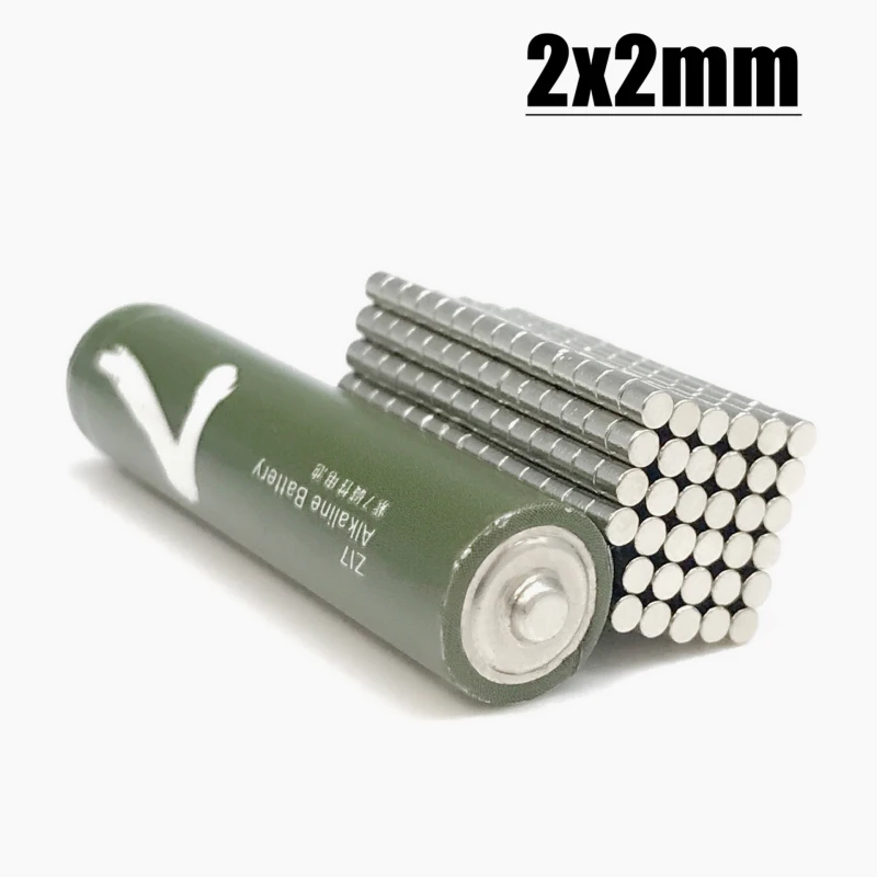 Неодимовые магниты круглой формы 2x2 мм