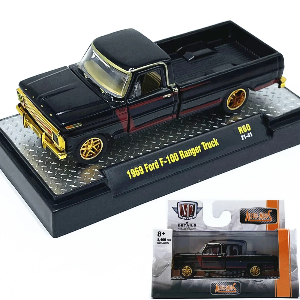 Модель M2 1:64 1969 Ford F-100Range Truck имитация модели грузовика из сплава дисплей коллекции