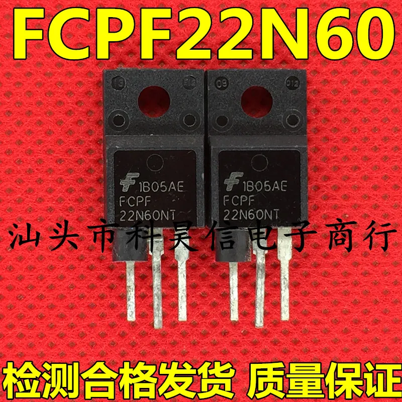 

Free shipping FCPF22N60NT 22N60 22A600V TO-220F 10pcs