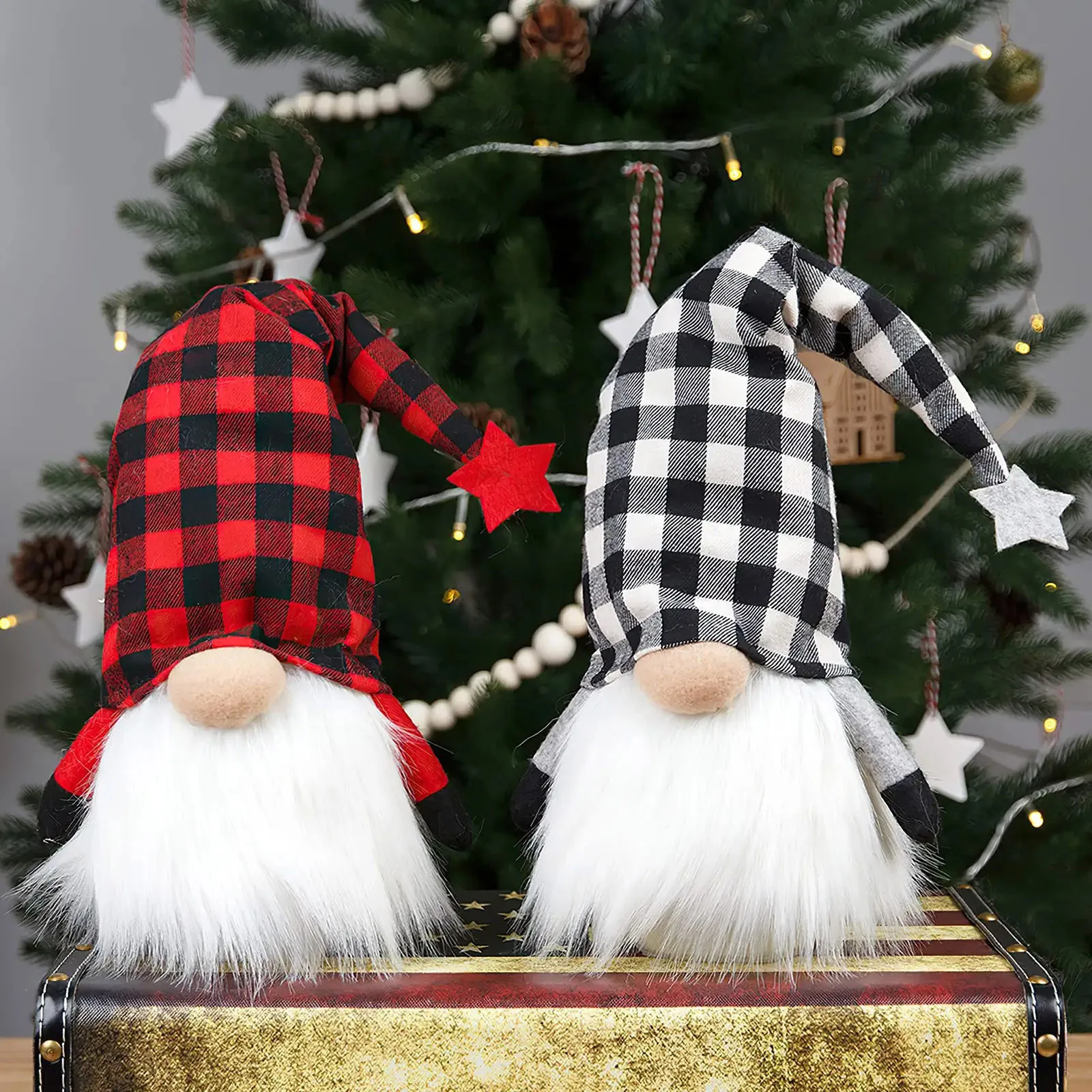 

Christmas Gnome Plush Knitted Faceless Doll Handmade Swedish Tomte Christmas Elf Decoration New Year Gifts Xmas Decor for Home