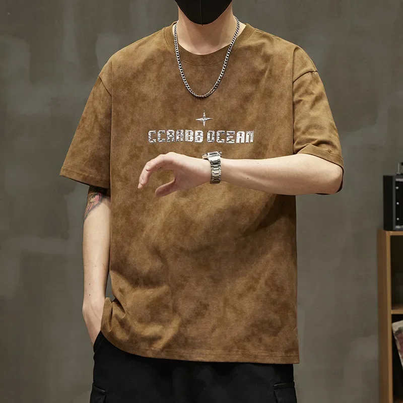 Мужская футболка Cityboytrendy в американском стиле 230 г вязаная свободного кроя с