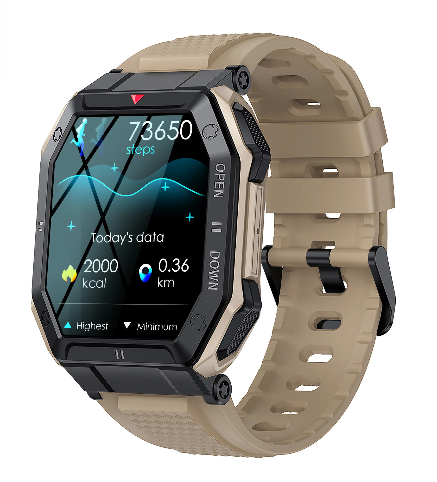 

2022 Smart Watch Men Bluetooth Call 350mAh 24H Healthy Outdoor Monitor IP68 Waterproof K55 1.85 Inch Original Best Free shipping