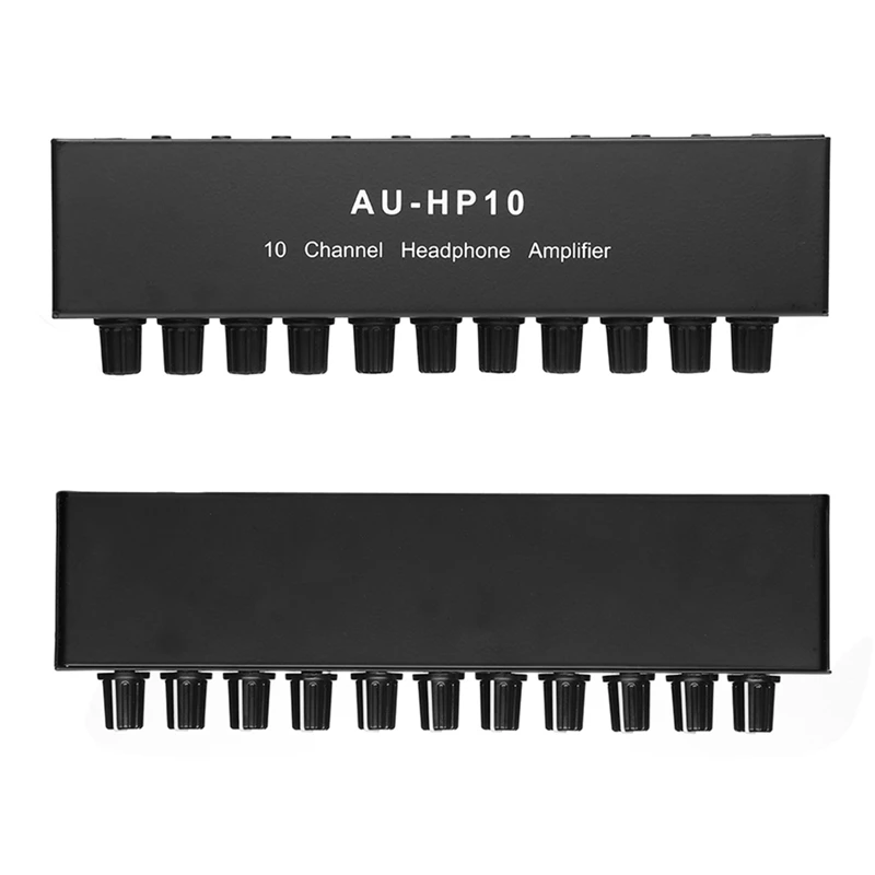 

4X Stereo Headphone Amplifier Multi-Channels Audio Distributor Independent Control NJM4556A DC12-24V 1 Input 10 Outputs