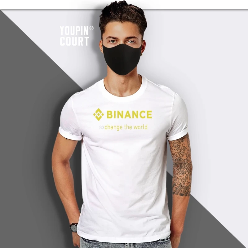 

Binance, черная футболка с обменом на мир
