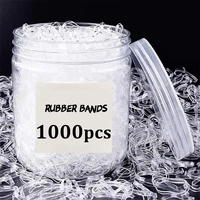 1000pcs girls elastic transparent rubber bands hair band baby girls ponytail holder hair ties bridal hairbands hair accessories