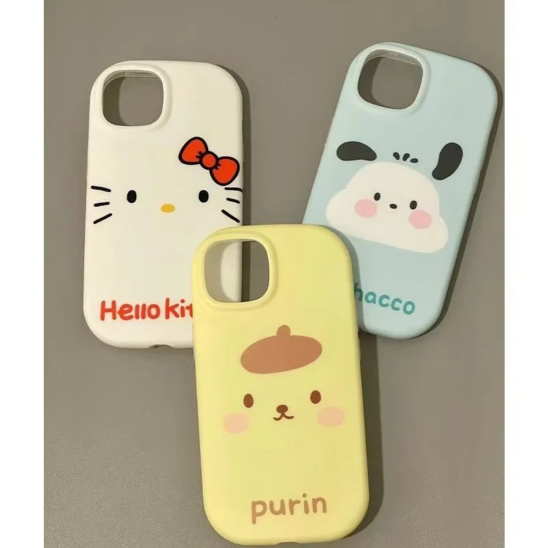 

Чехол для телефона с рисунком Hello Kitty Sanrio аниме попомпурин понравико мультяшный рисунок противоударный чехол для IPhone подарки для девочек