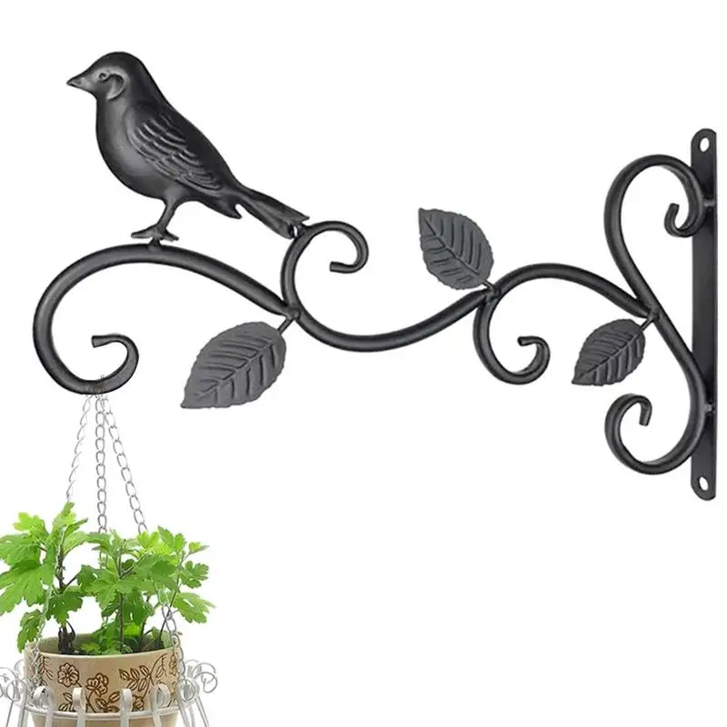 

Outdoor Wall Hook Bird Feeder Hanger Cast Iron Hook Anti-Rust Process Vintage Style Retro Bird Design For Garage Bedroom Modern