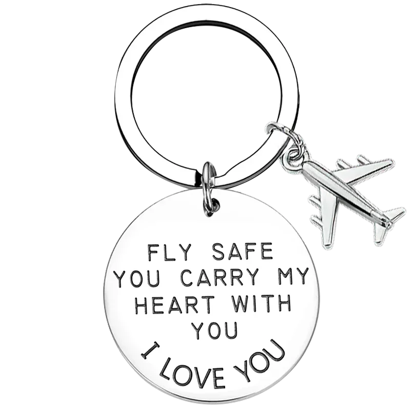 You Carry My Heart Fly безопасный брелок вертолет стюардесса кулон муж парня подарок на