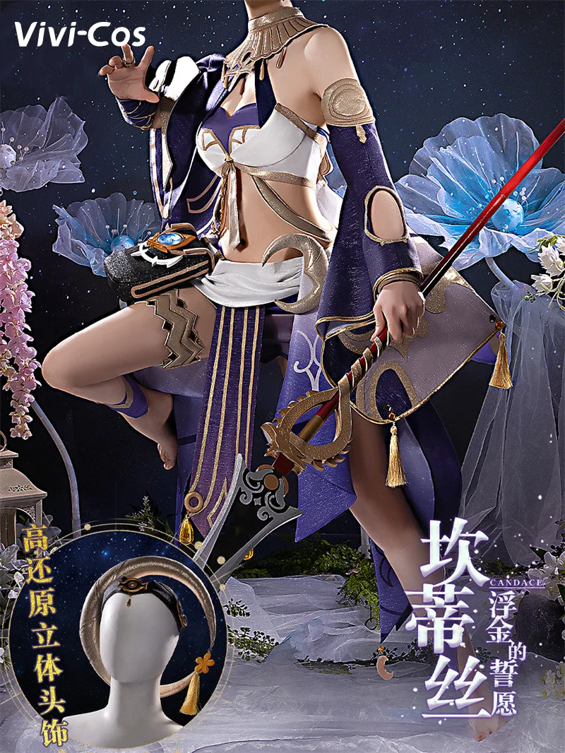 

Vivi-Cos Game Genshin Impact Candace сексуальный косплей женские костюмы великолепный Хэллоуин ролевая игра вечерние Новый