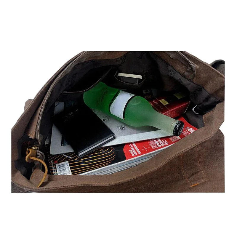 Chikage винтажная легкая Холщовая Сумка большой емкости мужская сумка через плечо