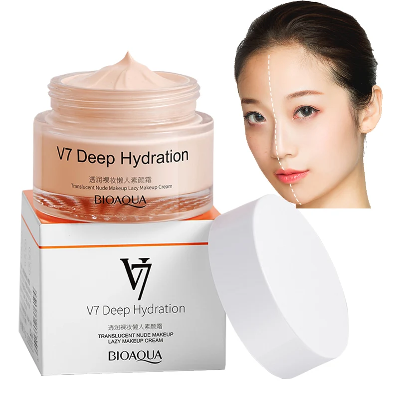 

Base Foundation Makeup Natural Concealer Nude Make Up Face Whitening Cream Primer Waterproof Light Brighten Skin Cosmetics 50g P