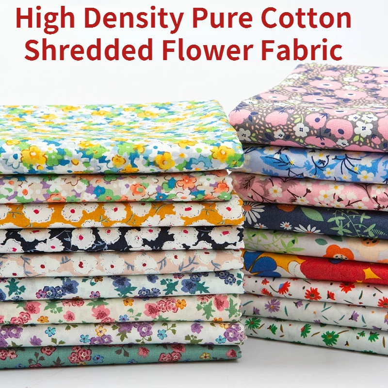 145 см x 50 см 100% чистая хлопчатобумажная ткань пасторальная небольшая Цветочная печать ткань поплин рубашка платье ручной работы DIY Одежда швейная ткань
